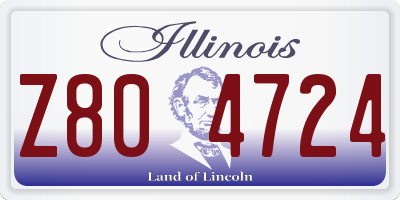 IL license plate Z804724