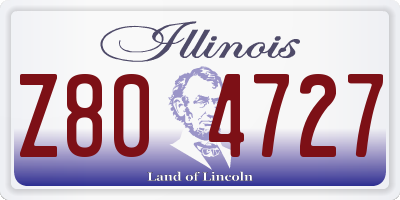 IL license plate Z804727