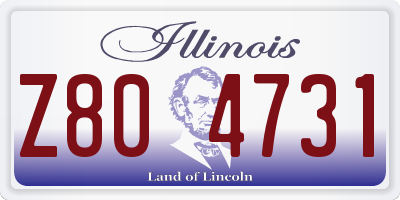 IL license plate Z804731