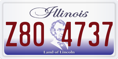 IL license plate Z804737