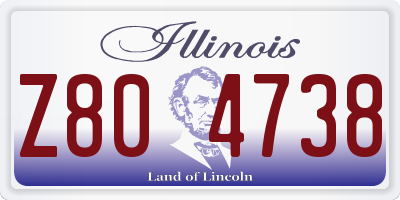 IL license plate Z804738