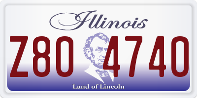 IL license plate Z804740