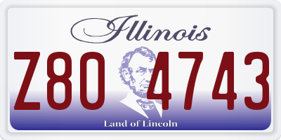IL license plate Z804743