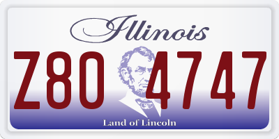 IL license plate Z804747