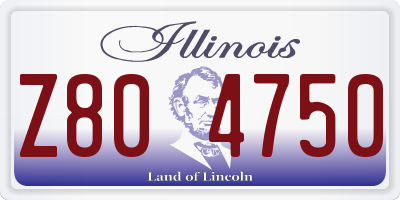 IL license plate Z804750