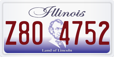 IL license plate Z804752