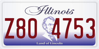 IL license plate Z804753