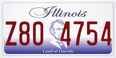 IL license plate Z804754