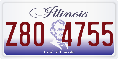 IL license plate Z804755