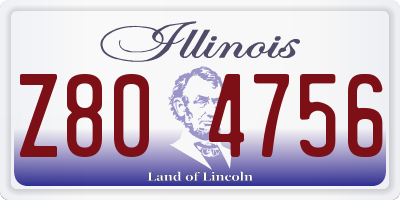 IL license plate Z804756