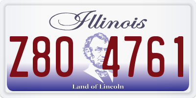 IL license plate Z804761