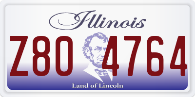 IL license plate Z804764