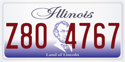 IL license plate Z804767