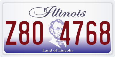IL license plate Z804768