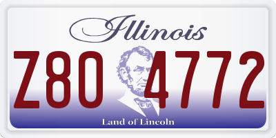 IL license plate Z804772