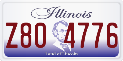 IL license plate Z804776