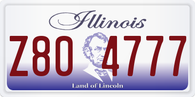 IL license plate Z804777