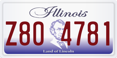 IL license plate Z804781