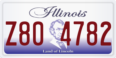 IL license plate Z804782