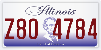 IL license plate Z804784