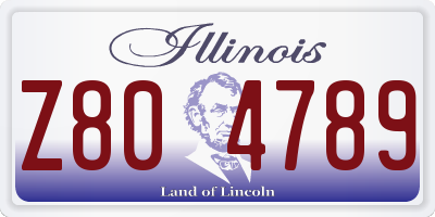 IL license plate Z804789