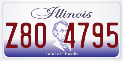 IL license plate Z804795