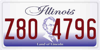 IL license plate Z804796