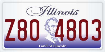 IL license plate Z804803