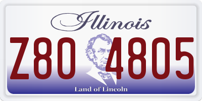 IL license plate Z804805
