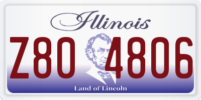 IL license plate Z804806