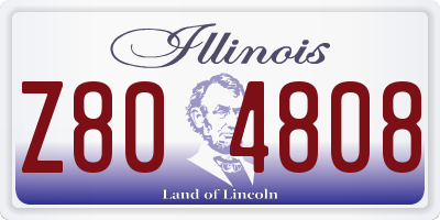 IL license plate Z804808
