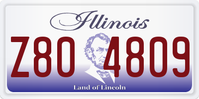 IL license plate Z804809