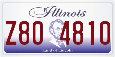 IL license plate Z804810