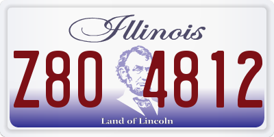 IL license plate Z804812