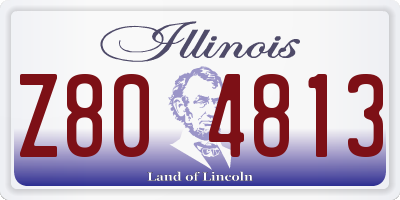 IL license plate Z804813