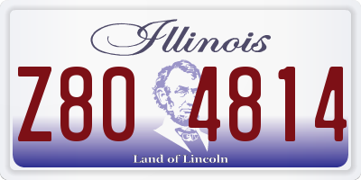 IL license plate Z804814