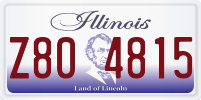 IL license plate Z804815