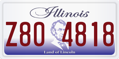 IL license plate Z804818