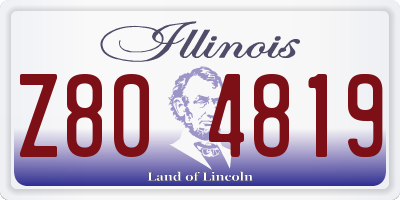 IL license plate Z804819