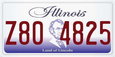 IL license plate Z804825