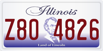 IL license plate Z804826