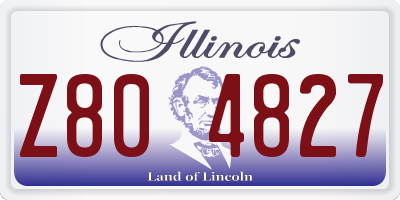IL license plate Z804827