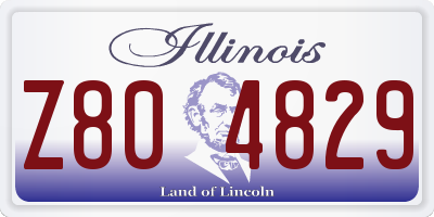 IL license plate Z804829