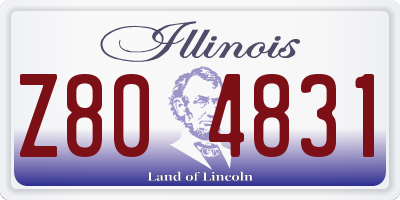 IL license plate Z804831