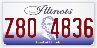 IL license plate Z804836