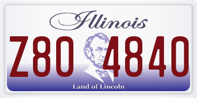 IL license plate Z804840