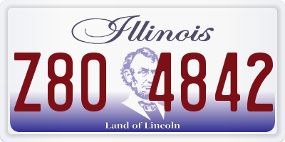 IL license plate Z804842