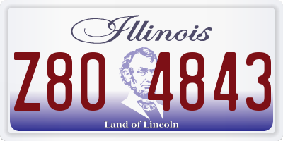 IL license plate Z804843