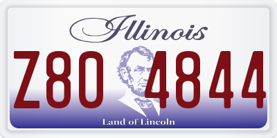 IL license plate Z804844