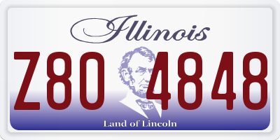 IL license plate Z804848